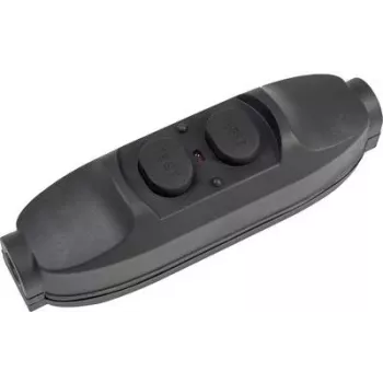 AS Schwabe Zwischenschalter mit PRCD 230 V Schwarz IP55 Modell 45223