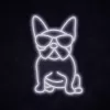 Neonlicht MANTA Manta SNL66WH French Bulldog White — dekoratives LED-Neonschild in Form eines Französischen Bulldoggen