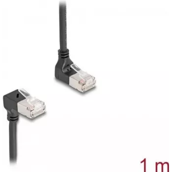 Netzwerkkabel DeLOCK RJ45 Cat.6A 1m Schwarz