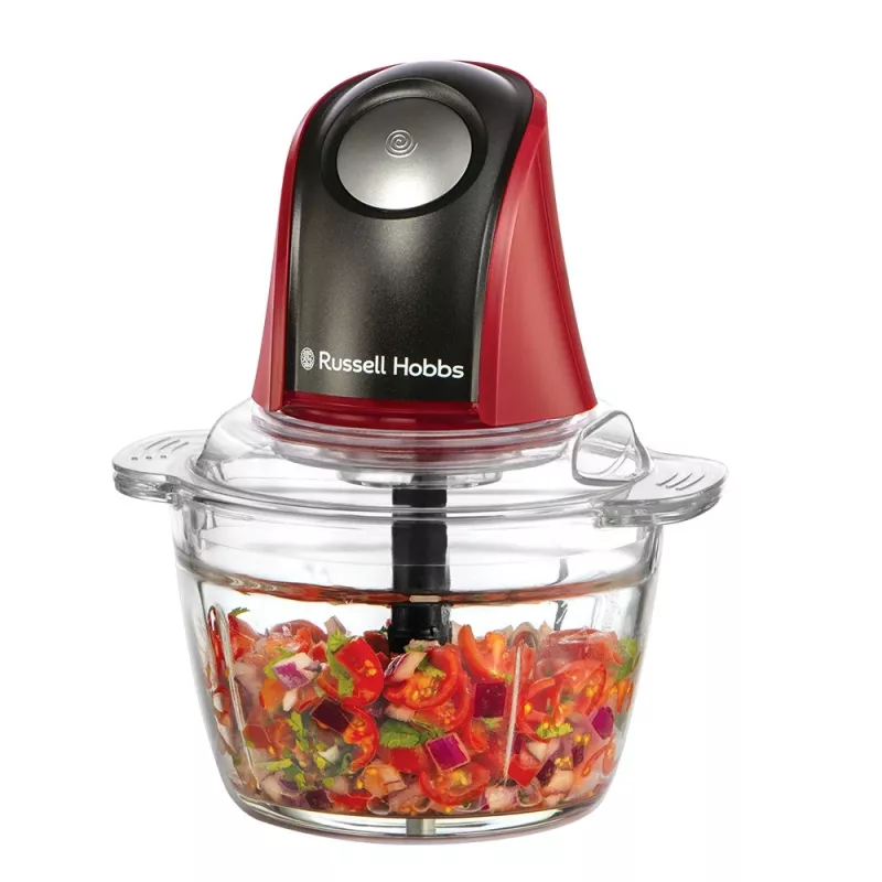 Russell Hobbs 27130-56 elektrischer Zerkleinerer 0,5 L 200 W Schwarz, Rot, Transparent