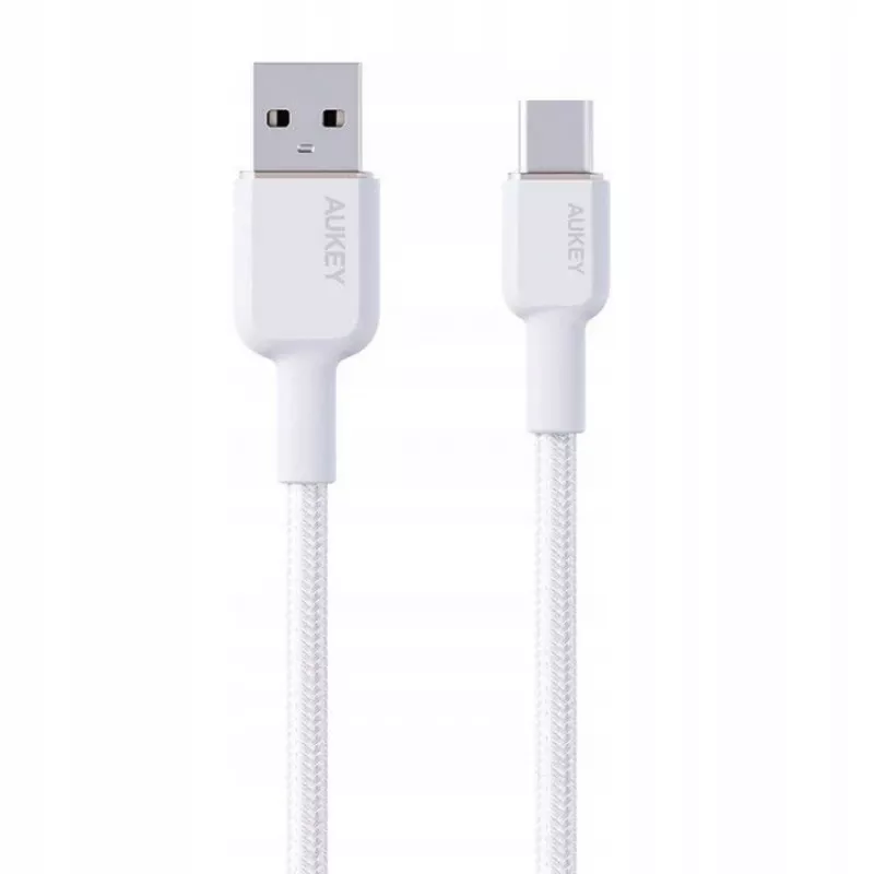 AUKEY CB-NAC1 Weißes Nylon-Kabel USB-C auf USB-A