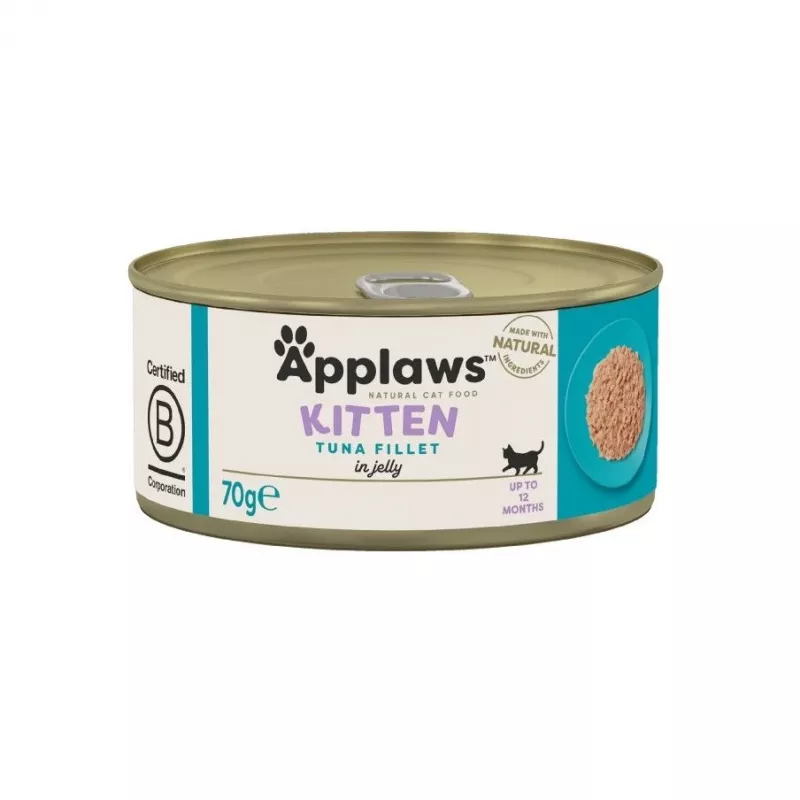 Nassfutter für Katzen Applaws Thunfisch 70 g Dose — 13 % Protein, 1,7 % Fett, 82 % Feuchtigkeit