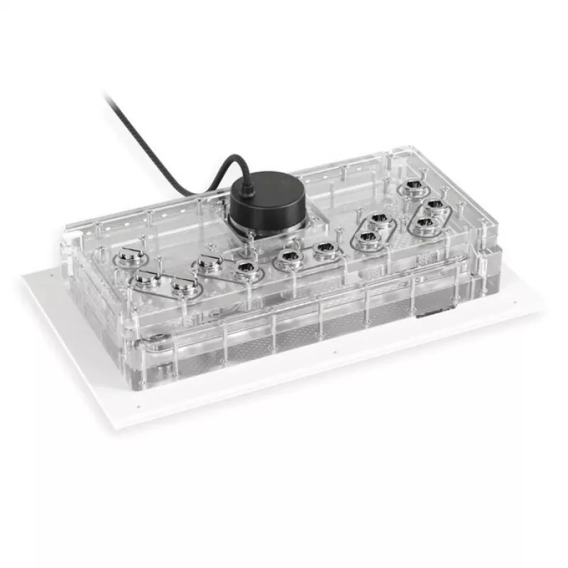 Alphacool Distroplate Apex Dark Base Pro 901 RGB Support — Verteilplatte für PC-Wasserkühlung, Modell 14658