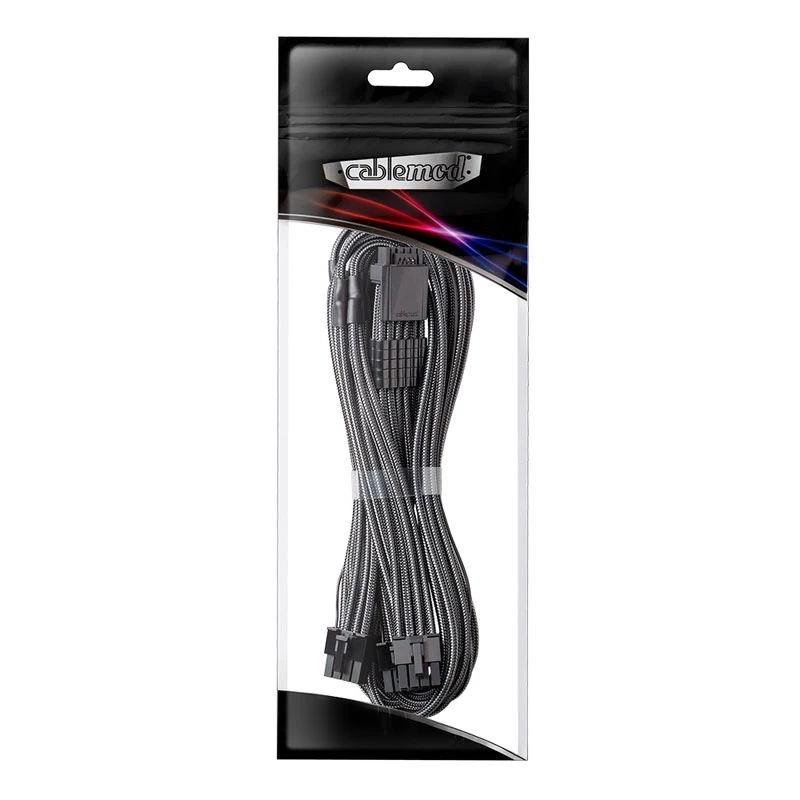 CableMod C-Series Pro ModMesh Sleeved 12VHPWR PCI-e Kabel für Corsair (Carbon, 16-Pin auf Triple 8-Pin, 600mm)