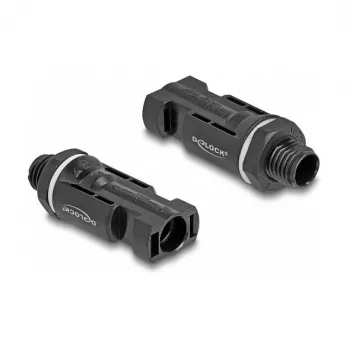 Solarmodul-Steckverbinder DeLOCK DL4 Stecker Buchse Schwarz 2 Stück