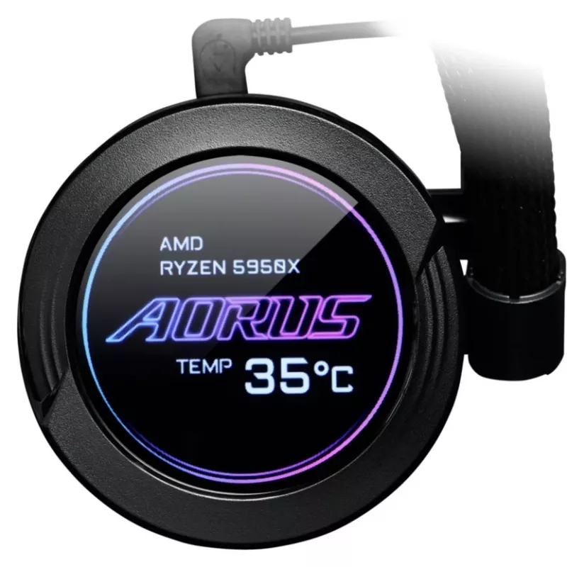 GIGABYTE AORUS WATERFORCE X 280 Prozessor All-in-One-Flüssigkeitskühler, schwarz, 1 Stk.