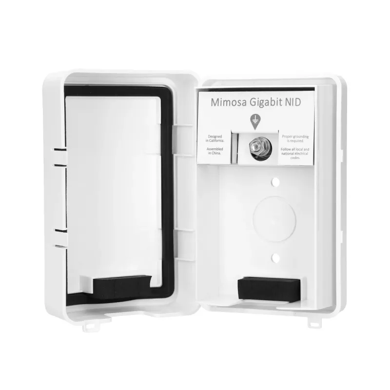 Außenschnittstelle, Blitzableiter mit Erdung Mimosa NID, 2x RJ-45, Gigabit, IP54