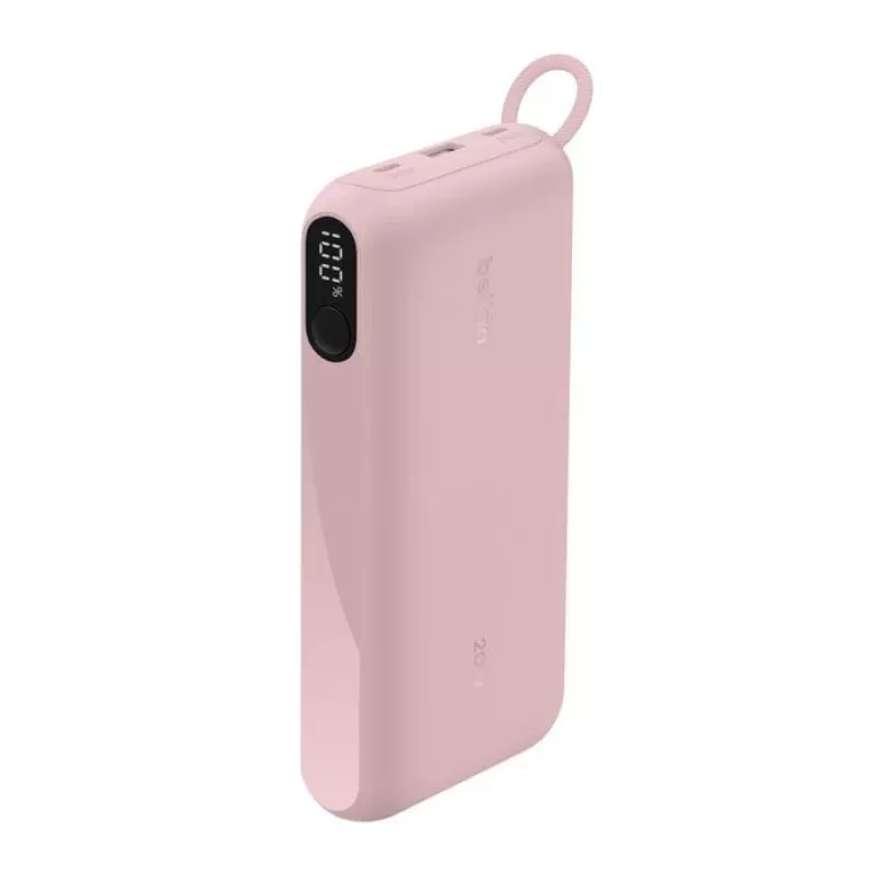 Powerbank Belkin BPB028HQPK 20000 mAh – 2× USB-C, 1× USB-A, Pink