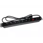 Alantec PZ071U power extension 1.8 m 7 AC outlet Indoor Schwarz