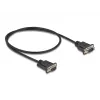 DeLOCK Serielles Kabel RS-232 D-Sub9 Stecker auf Stecker 0,5 m Schwarz