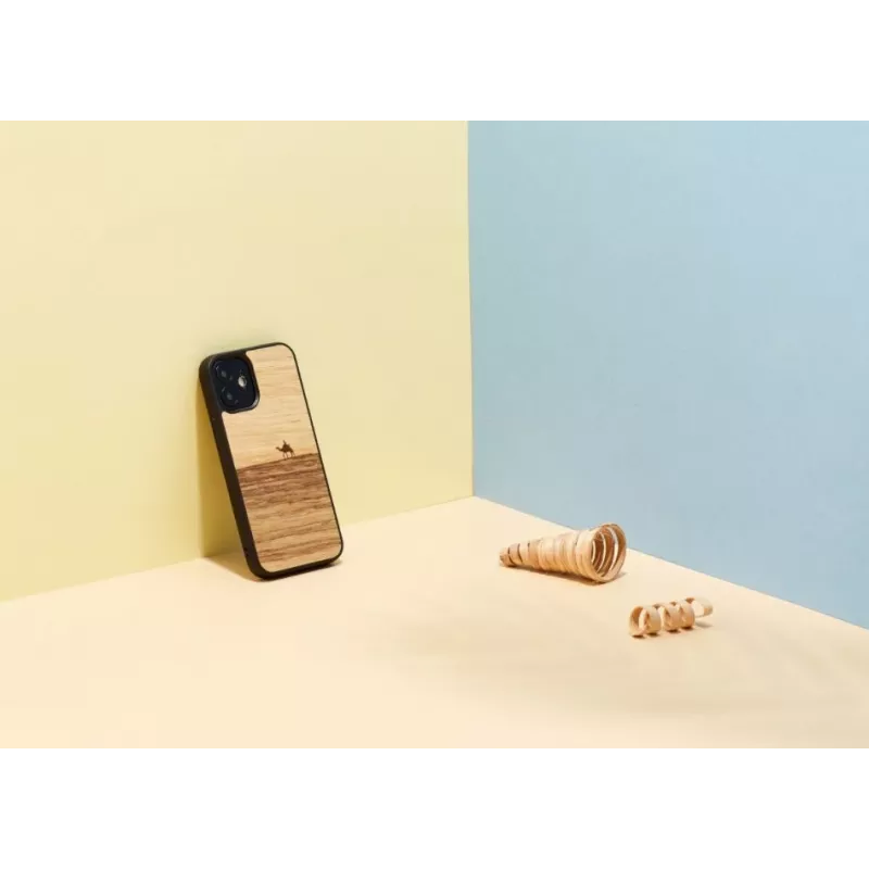 Schutzhülle Man and Wood für iPhone 12 mini — Terra Schwarz
