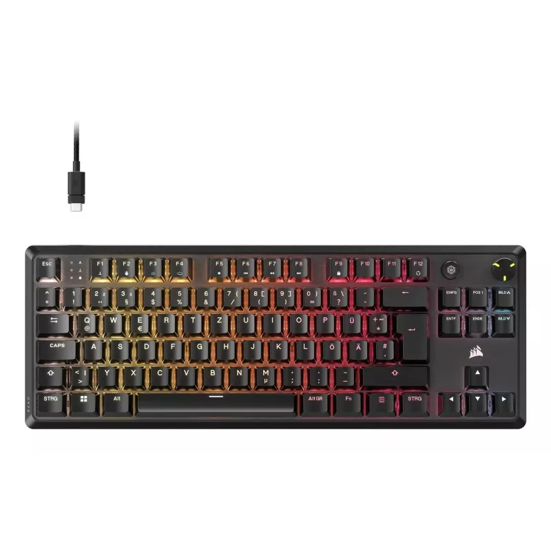CORSAIR K70 Core TKL USB RGB LED mechanische Gaming-Tastatur, schwarz
