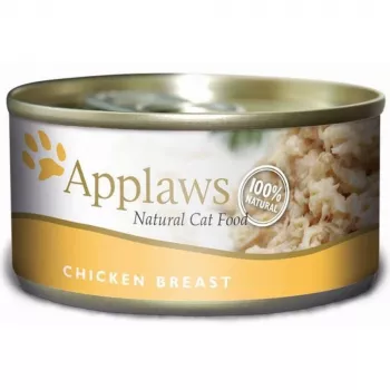 Nassfutter für Katzen Applaws Hühnerbrust 156 g – adult, 16 % Protein, 80 % Feuchtigkeit, Dose