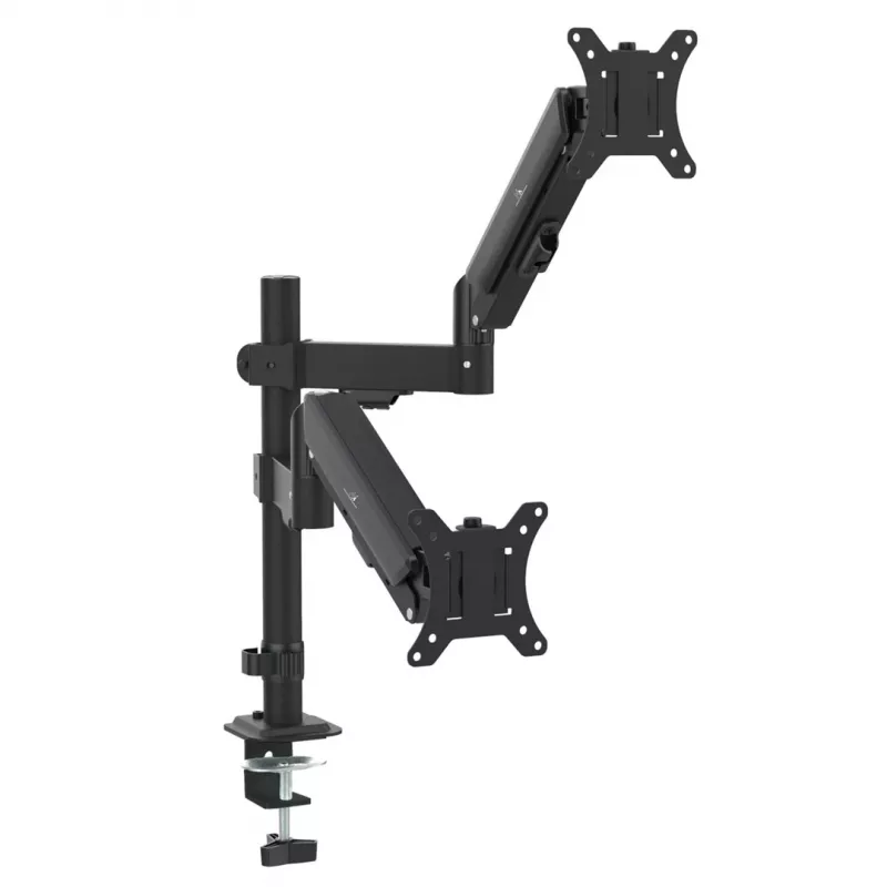 Maclean 2-fach Monitorhalterung, Gasfeder, 17-32 inch, 2-10 kg, schwarz, MC-136