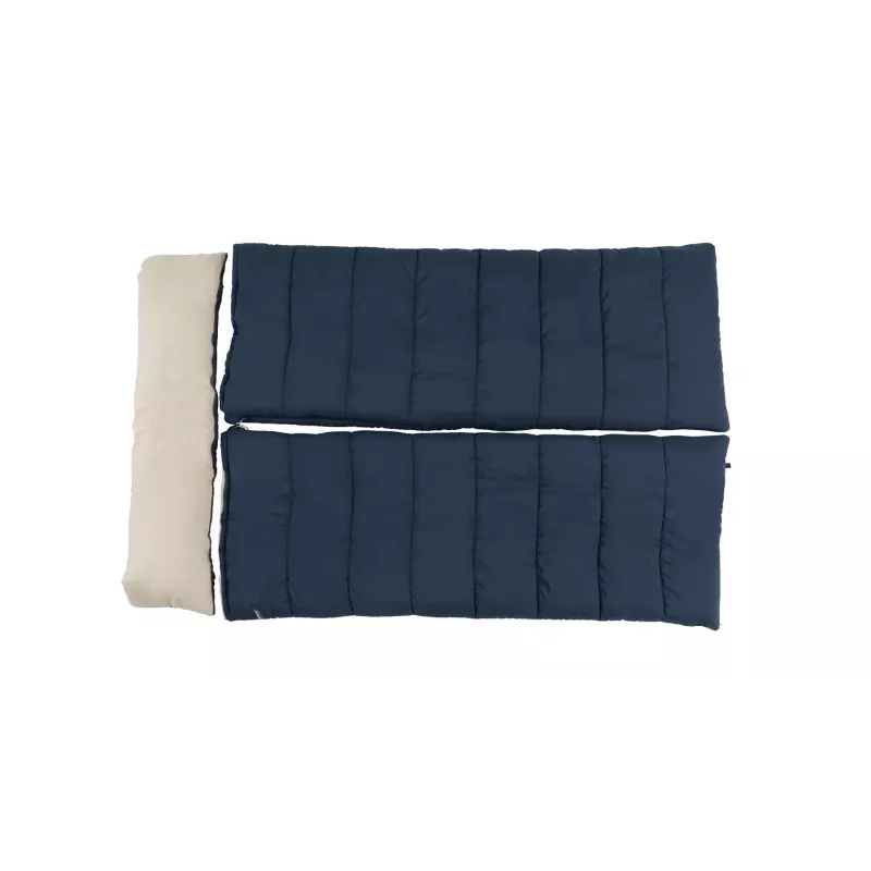 Schlafsack Outwell Contour Lux Double rechteckig Polyester, 1450×2200 mm, max. Benutzergröße 190 cm, blau