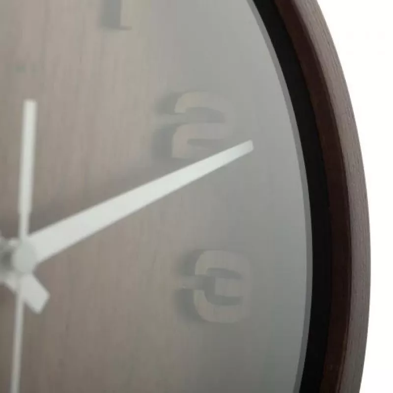 NeXtime Wanduhr 5192gs Wood Wood Small, 22x20 cm, Wand, Holz, Grau