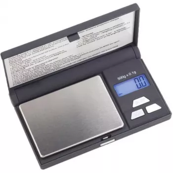Elektronische tragbare Waage OHAUS YA Gold YA501 — 0,5 kg Kapazität, 0,1 g Genauigkeit, Edelstahl-Wägeplatte