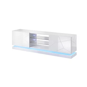 Cama TV-Schrank QIU 200 MDF weiß glänzend/weiß glänzend