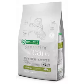 Trockenfutter für Hunde nature’s protection Superior Care White Dogs Grain Free Junior Small 10 kg — Fisch, Protein 26%, Fett 15%