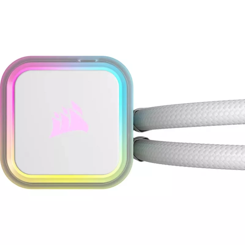 CORSAIR iCUE H100i RGB ELITE Prozessor-Flüssigkeitskühlsystem 1er-Pack Weiß 120 mm