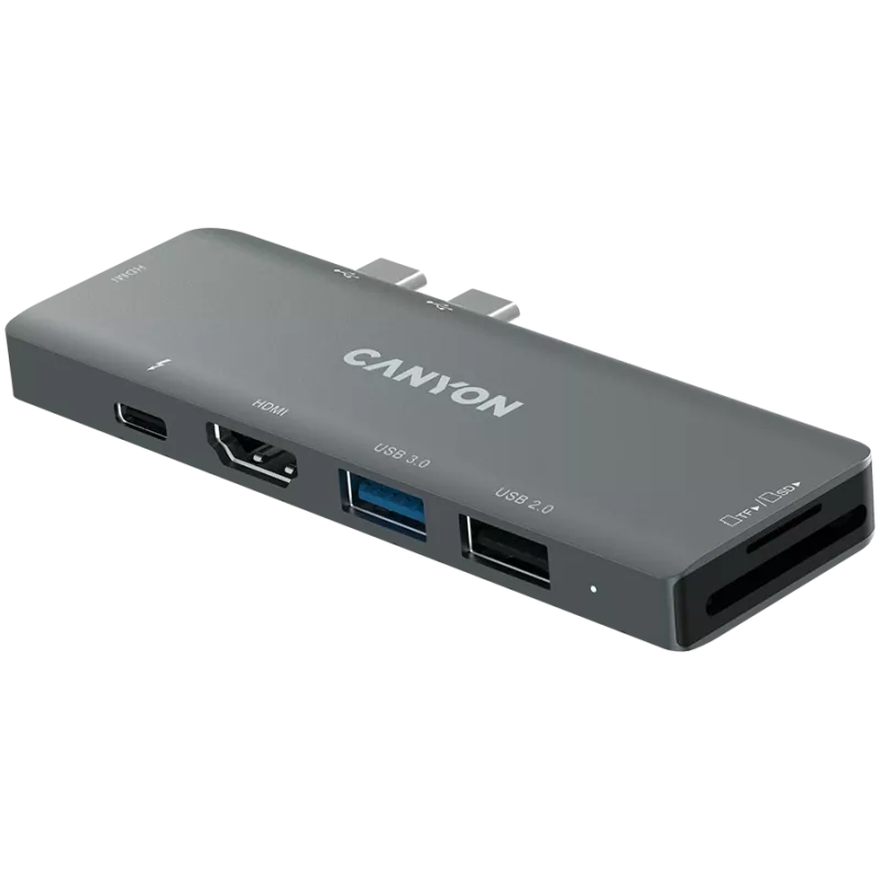 Canyon DS-5 USB 2.0 Type-C Grau SD-Kartenleser 60 Hz