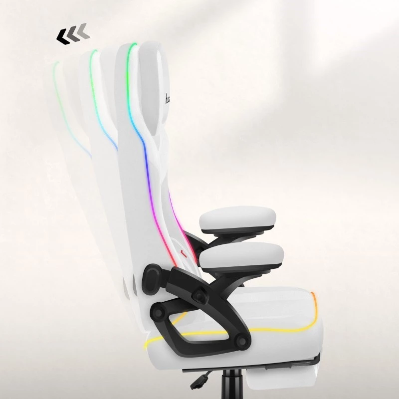 RGB-weißer Mesh-Gaming-Stuhl
