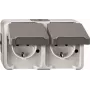 Steckdose Merten MEG2321-8029 CEE 7/3 grau, IP44, 250 V, 16 A, 143×57×83 mm