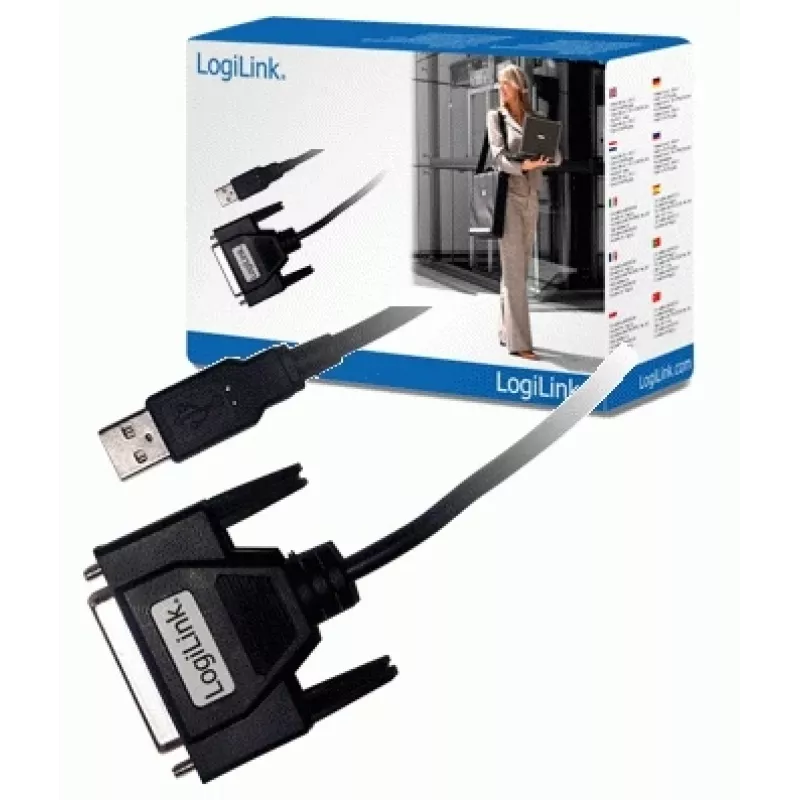 LogiLink UA0054A Parallelkabel Schwarz 1,8 m