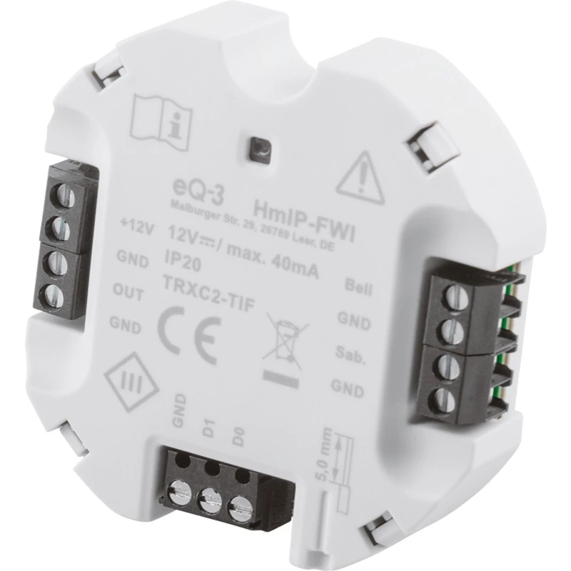 Homematic IP HMIP-FWI Smart-Home-Empfänger 868 MHz kabelgebunden Weiß