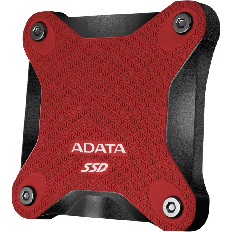 Externe SSD ADATA SD620 1 TB, tragbar USB 3.2 Gen 2 (Micro-USB B), Lesegeschwindigkeit 520 MB/s, Schreibgeschwindigkeit 460 MB/s, stoßfest, Rot