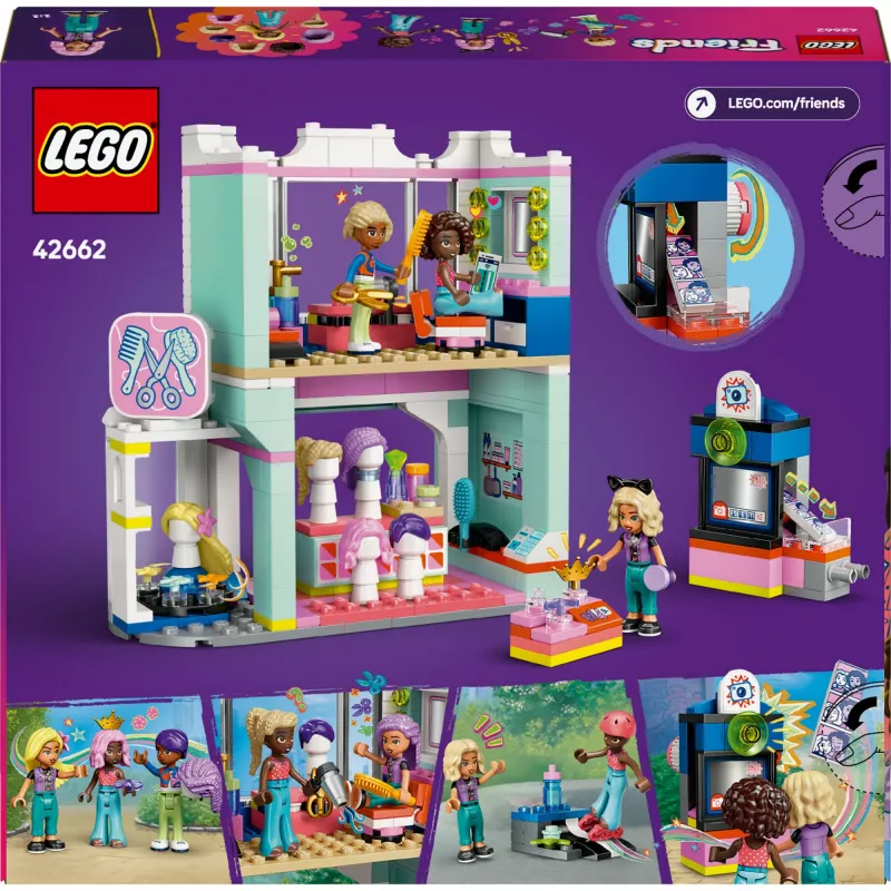 LEGO Friends Spielset Friseursalon und Dekorationsladen 42662 – Mini-Puppen, Salonszene, Zubehör