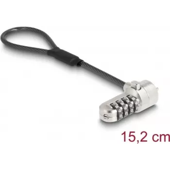 Notebook-Sicherheitskabel Navilock 20942 — 15,2 cm Kabel für Kensington-Schloss