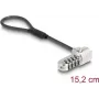 Notebook-Sicherheitskabel Navilock 20942 — 15,2 cm Kabel für Kensington-Schloss