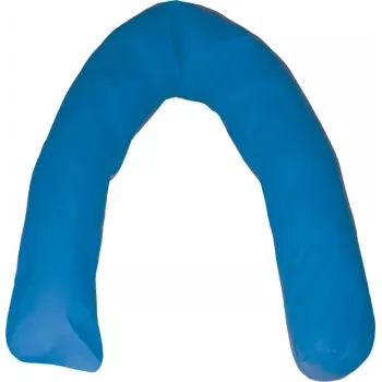 Bett-Positionierungskissen U-Halbmond aus Silikonfaser Blau