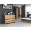Kommode Top e shop M8 140 ANT/ART — 8 Schubladen, Anthrazit/Eiche, 1380×400×970 mm, Spanplatte