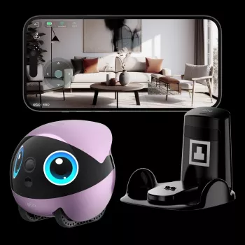 EnaBot Ebo Air 2 Plus Home Mobile Monitoring Robot with AI Camera Lila