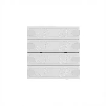 Wandmontierter KNX-Tastsensor Gira Tastsensor 4 Komfort TS4 ws 5004003, 4-fach, weiß
