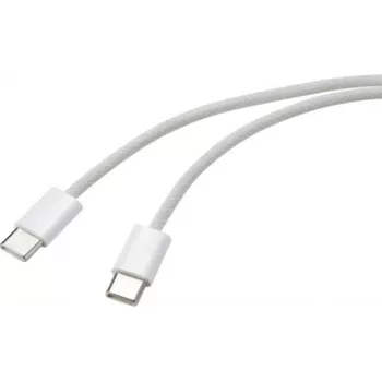 Renkforce USB-Kabel USB-C®-Stecker, USB-C®-Stecker 1,00 m Weiß Twisted Pairs RF-6056878 (RF-6056878)