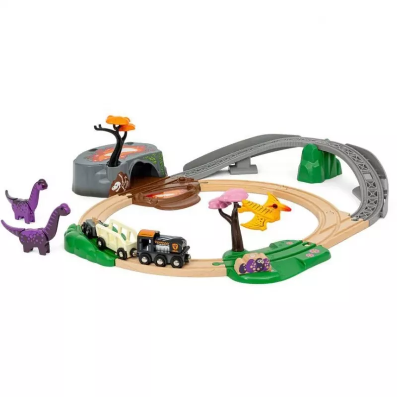 Brio World Dinosaurier Abenteuer-Set, Bahn