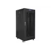 Installationsschrank Rack 19 27U 600x800 schwarz, perforierte Tür LCD (Flachpack)