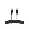 Kabel BoostCharge USB-C/USB-C geflochtenes Silikon 2 m, schwarz