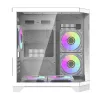 Darflash FT350 Computergehäuse + 5 aRGB-Lüfter (weiß)