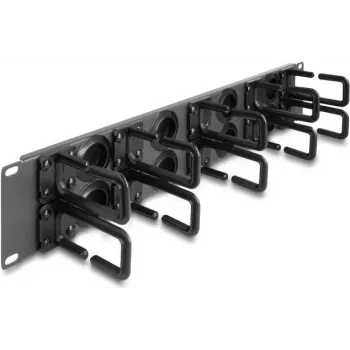 Kabelmanagement-Panel DeLOCK 66746 Grau Metall/Kunststoff 19 Zoll