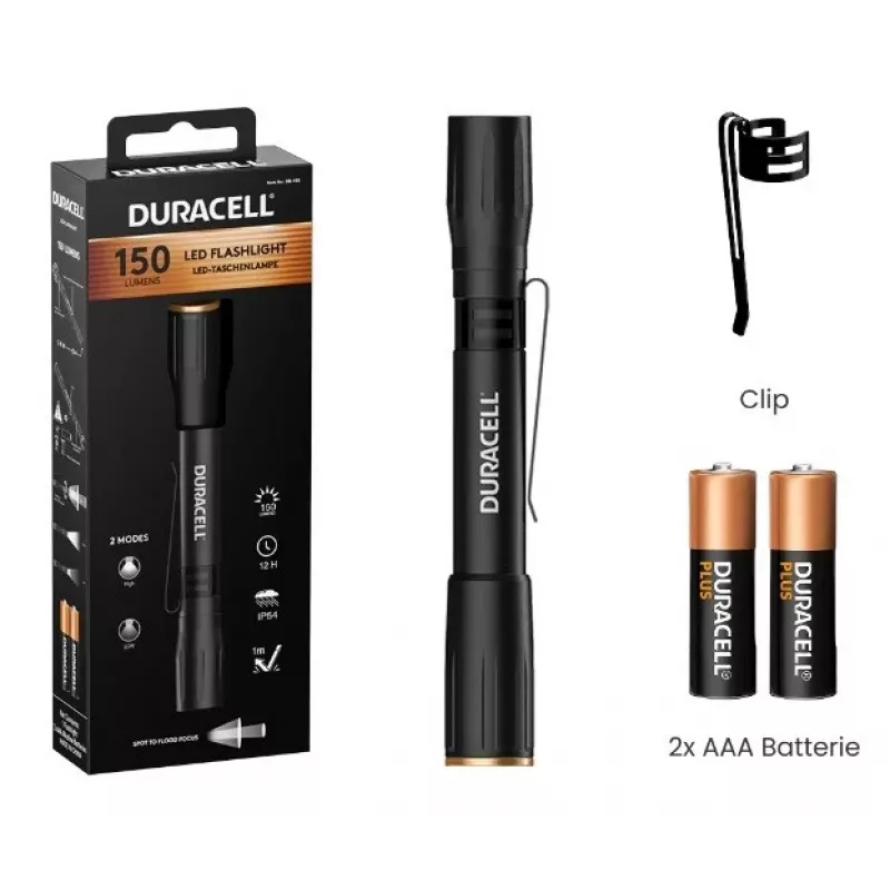 Duracell DF150 Taschenlampe schwarz