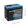 LiFePO4-Batterie QOLTEC 12,8 V 100 Ah mit Bluetooth — 12,8 V 100 Ah