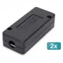 DIGITUS CAT 7 Anschlussmodul, 2 Stk., Cat7, ABS-Gehäuse, schwarz, 80×35×26 mm