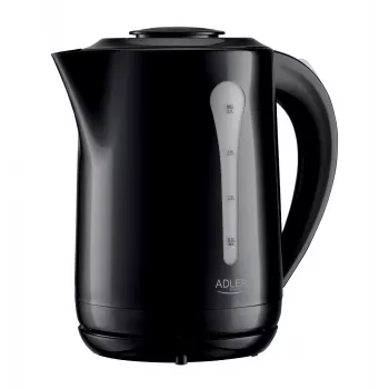 Adler Wasserkocher | AD 1244 | Elektrisch | 1850 W | 2,5 L | Kunststoff | 360°-Drehsockel | Schwarz