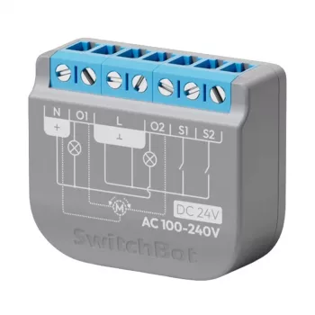 SwitchBot Relais-Schalter 2PM Zweikanal W5502320 – Zweikanalrelais für intelligente Steuerung