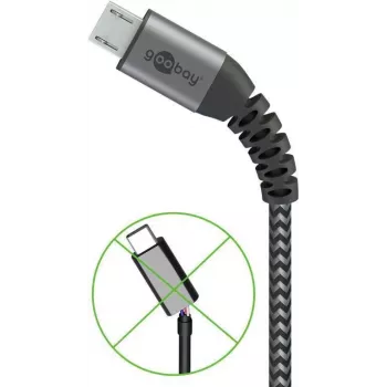 Wentronic 49283 Mobiltelefonkabel Grau