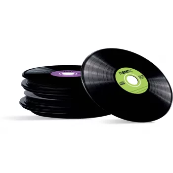 EMTEC Vinyl Look - 10 x CD-R - 700 MB (80 Min) 52x - Blau, Gelb, Flieder, Grün, Pink - Slim Jewel Case